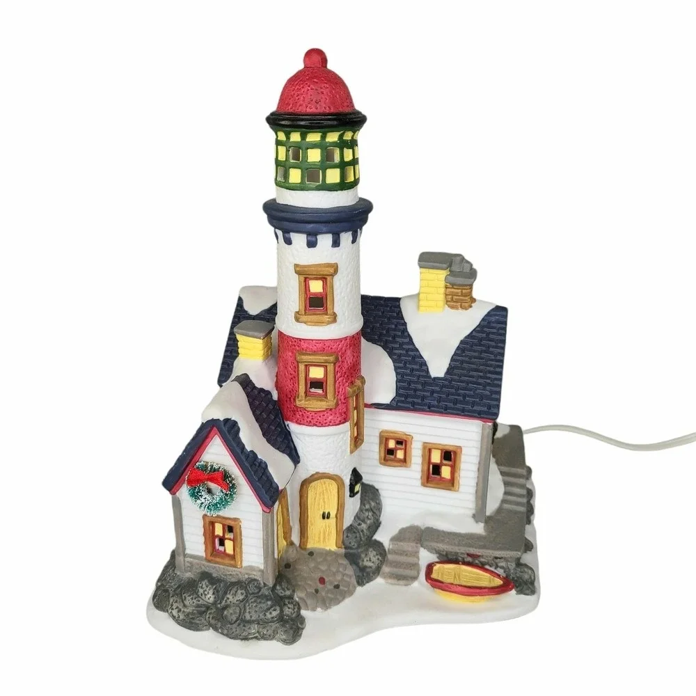 St Nicholas Square Lighthouse Village 1997 Vintage Lights Detailed Original Box
